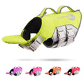 ThinkPet Green Dog Life Jacket - Adjustable Reflective Floating Vest (Large)